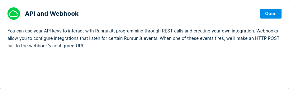 Api and Webhooks Api and Webhooks